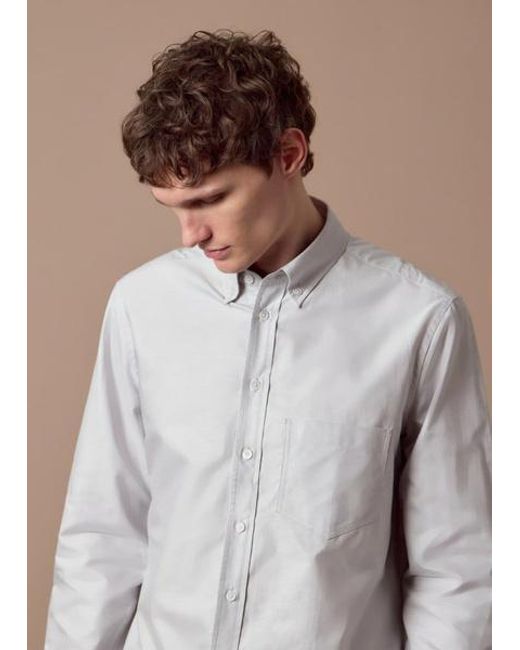Paul Smith Gray Oxford Cotton Shirt for men