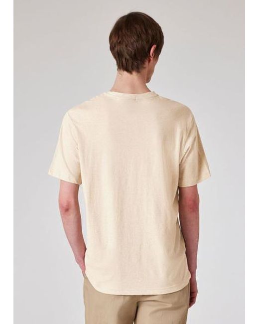 Paul Smith Natural Marl Cotton-Linen T-Shirt for men