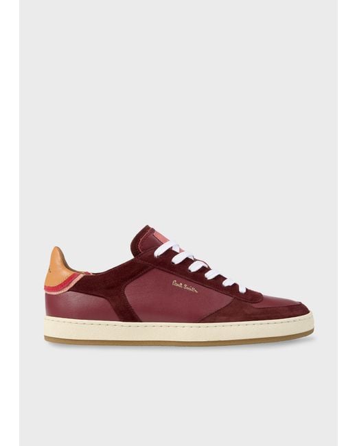 Paul Smith Red Burgundy 'Destry' Trainers for men