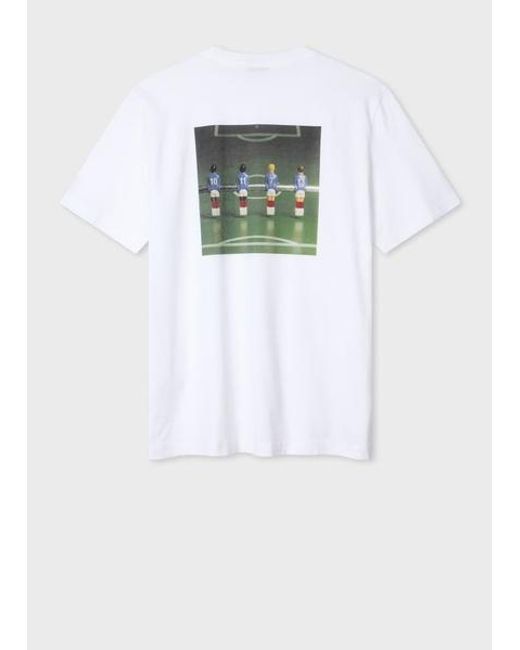 Paul Smith White 'Table Football' Print T-Shirt for men