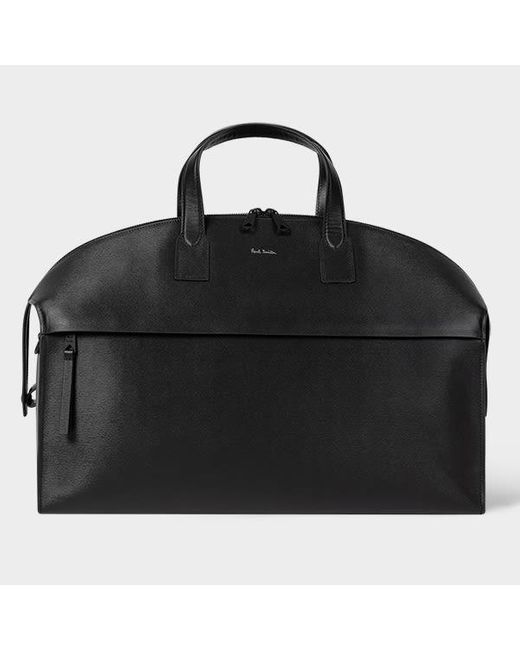 Paul Smith Black Grained Leather Holdall Bag for men