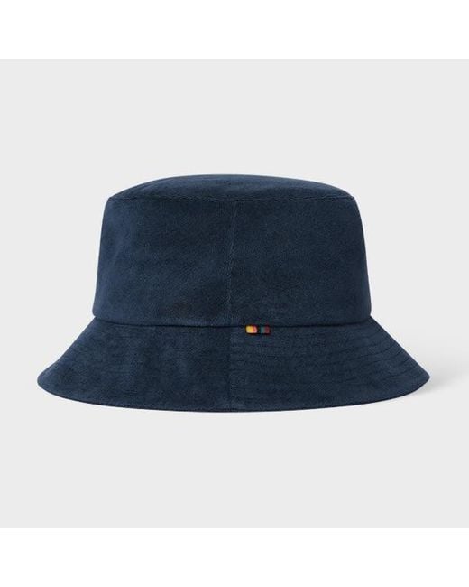 Paul Smith Blue Cotton-Blend Towelling Bucket Hat for men
