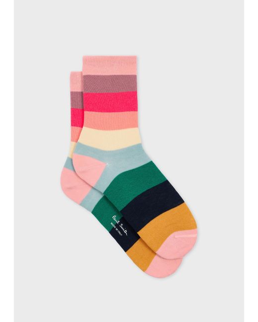 Paul Smith Pink 'Swirl Stripe' Socks