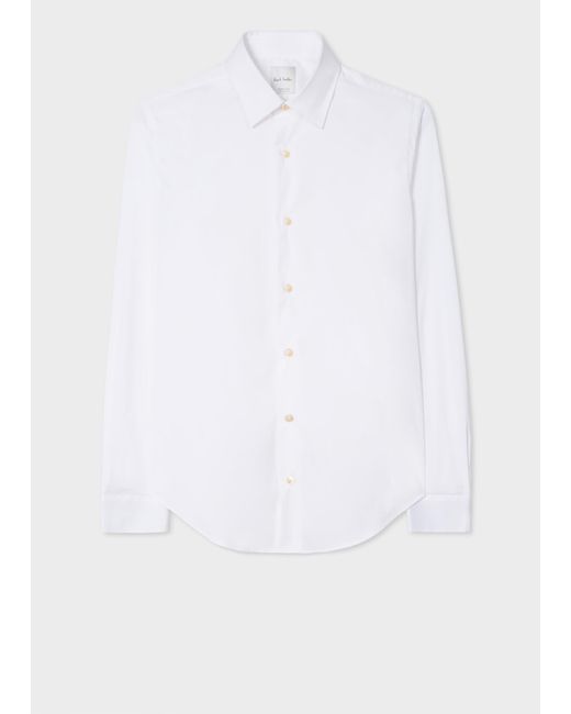Paul Smith White Mens S/c Super Slim Fit Shirt for men