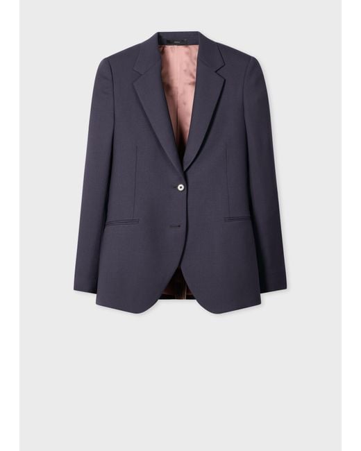 Paul Smith Blue Soft Wool Two-Button Blazer