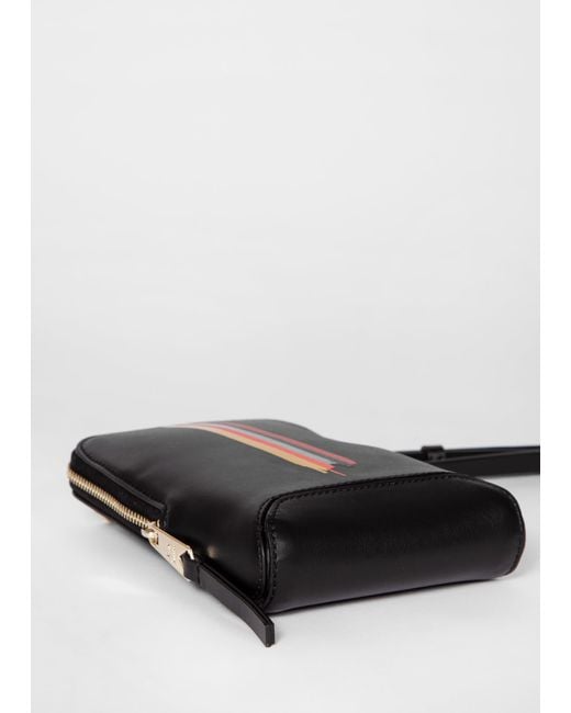 Pochette de Téléphone Noir "Painted Stripe" en Cuir Paul Smith pour homme  en coloris Noir | Lyst