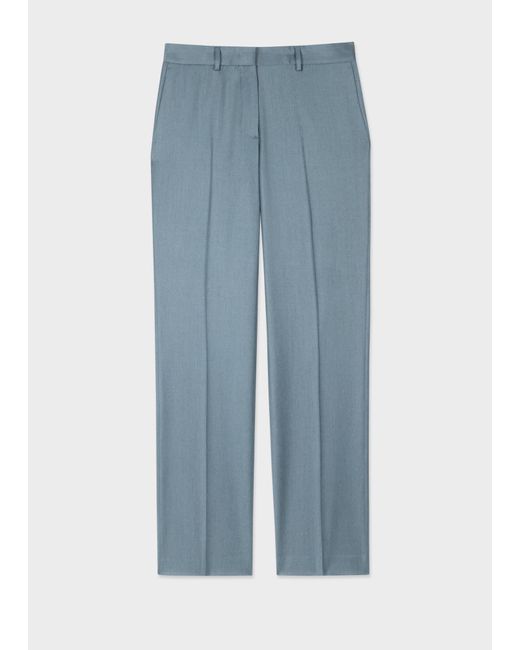Paul Smith Slim-fit Slate Blue Wool-cashmere Trousers