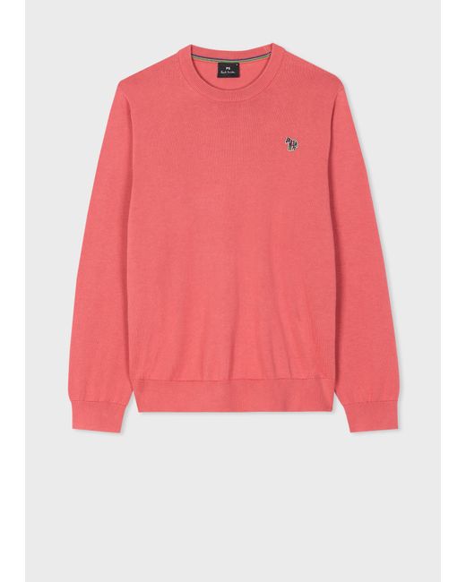 PS by Paul Smith Pink Mens Sweater Crew Neck Zeb Bad for men