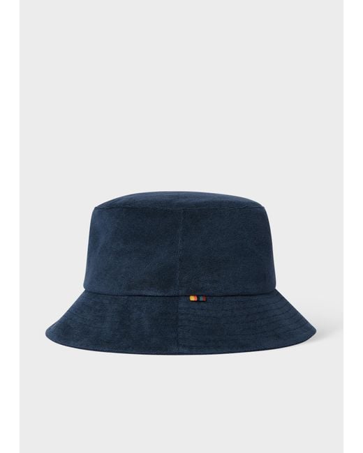 Paul Smith Blue Cotton-Blend Towelling Bucket Hat for men