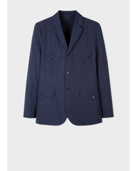 Paul Smith Navy Linen-blend Four-pocket Blazer Blue for men