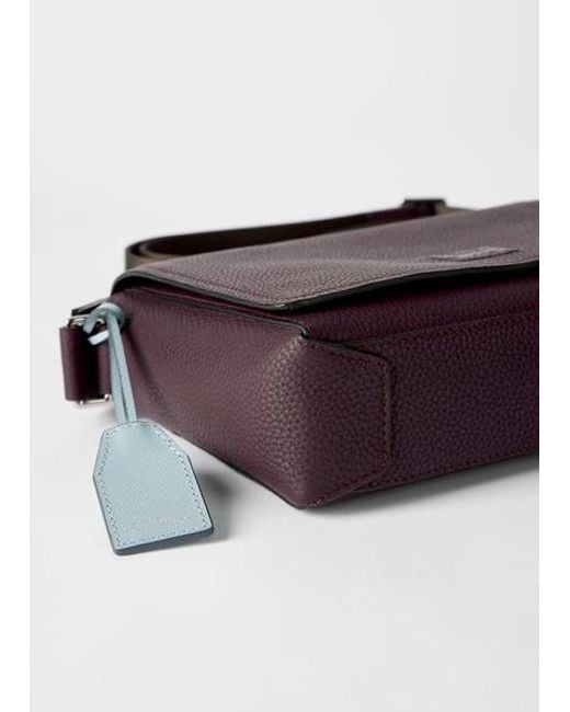 Paul Smith Purple Leather Cross Body Bag