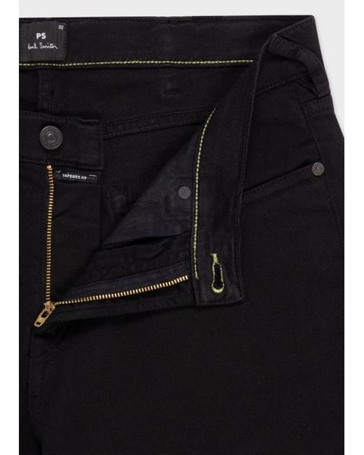 Paul Smith Paul Smith Tapered-fit Black Garment-dye Jeans for men