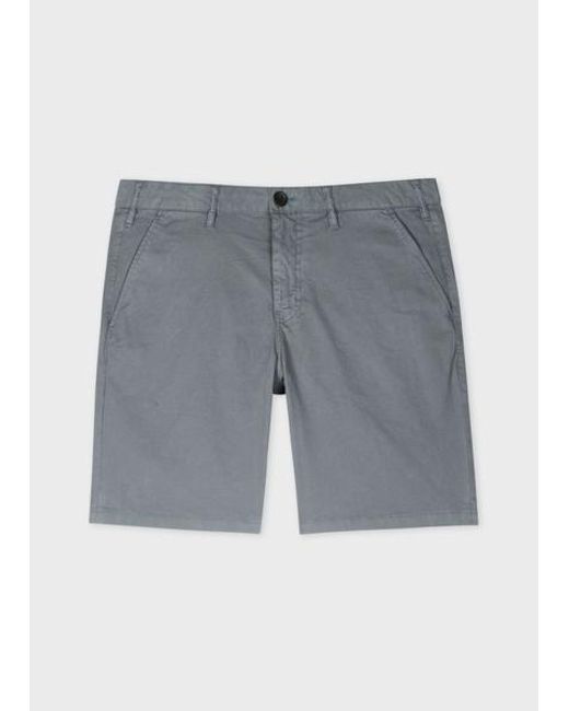 Paul Smith Red Cotton-Twill 'Broad Stripe Zebra' Shorts for men