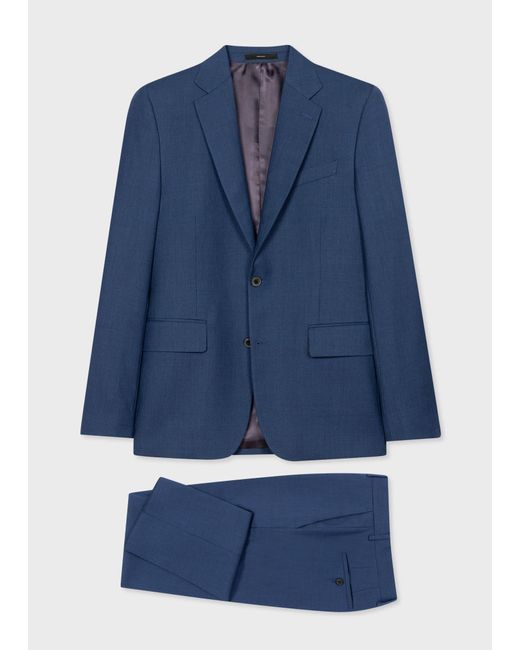 Paul Smith Blue Mens Tailored Fit 2 Button Suit for men