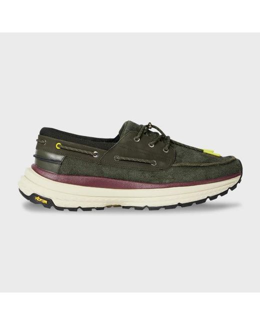 Paul Smith Green Khaki Suede 'Cruze' Shoes for men