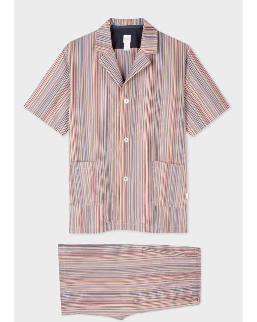 Paul Smith Pink Signature Stripe' Short Pyjama Set Multicolour for men
