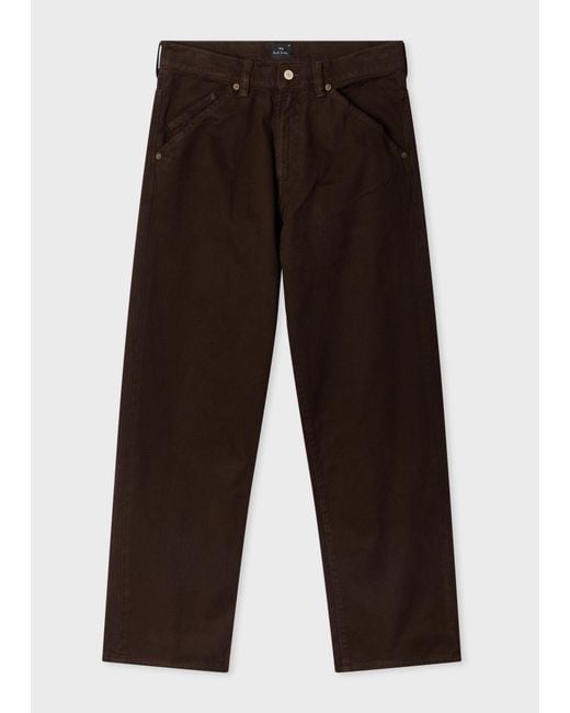 Paul Smith Brown Relaxed-Fit Cotton Jeans for men