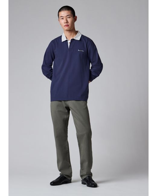 Paul Smith Blue Ps Logo Rugby Top for men