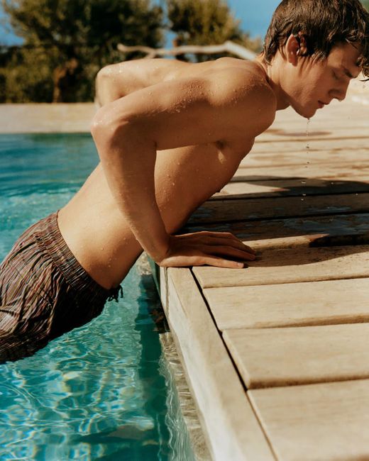 Paul Smith Pink 'signature Stripe' Swim Shorts Multicolour for men