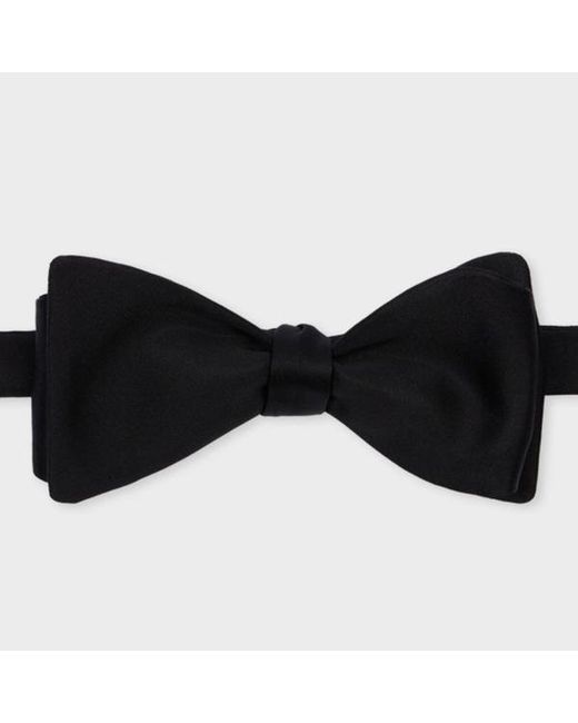 Paul Smith Black Plain Satin Bow Tie for men