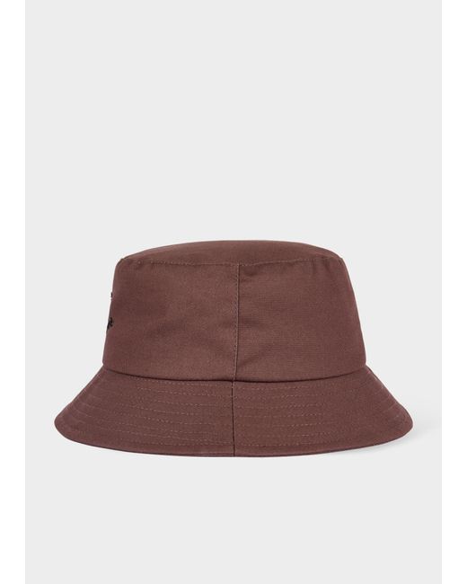 Paul Smith Brown Mauve 'Happy' Bucket Hat for men