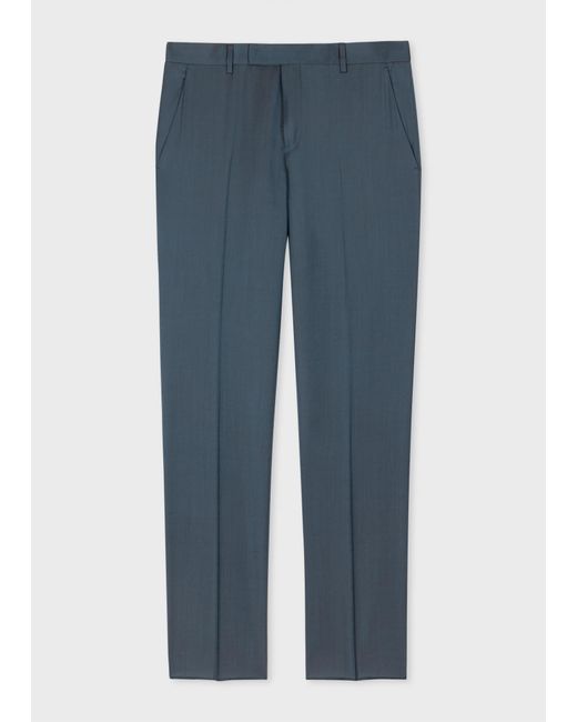 Paul Smith Slate Blue Wool Trousers for men