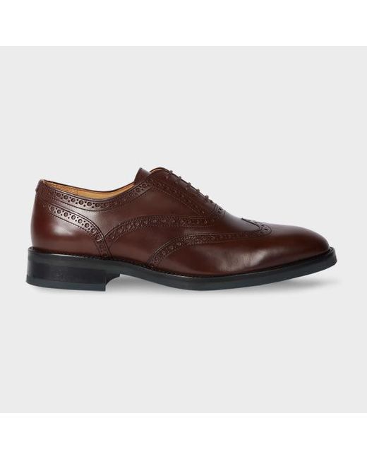 Paul Smith Brown Dark Leather 'Mills' Brogues for men