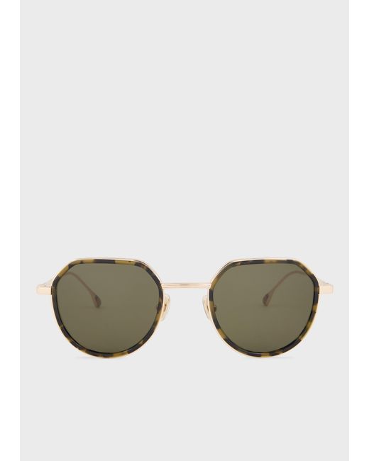 Paul Smith Multicolor Khaki Havana 'Pinnell' Sunglasses