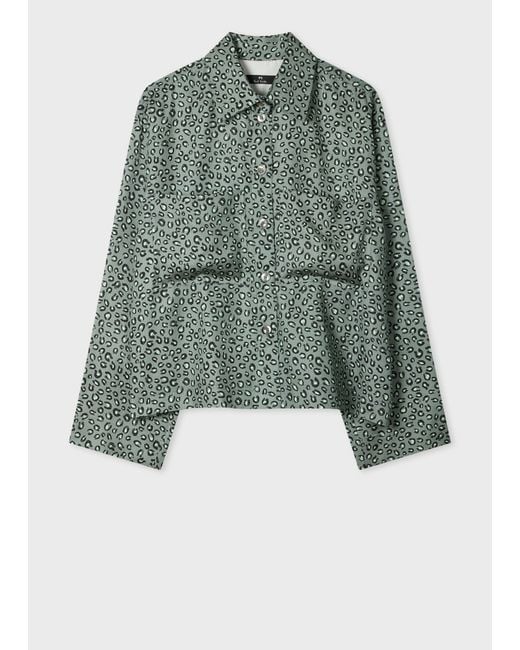 Paul Smith Green 'Animal' Print Shirt