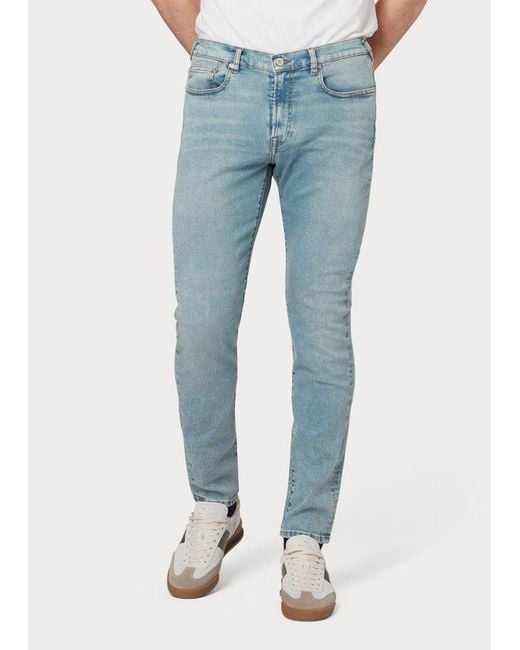 Paul Smith Blue Slim-Fit Light-Wash 'Organic Reflex' Jeans for men