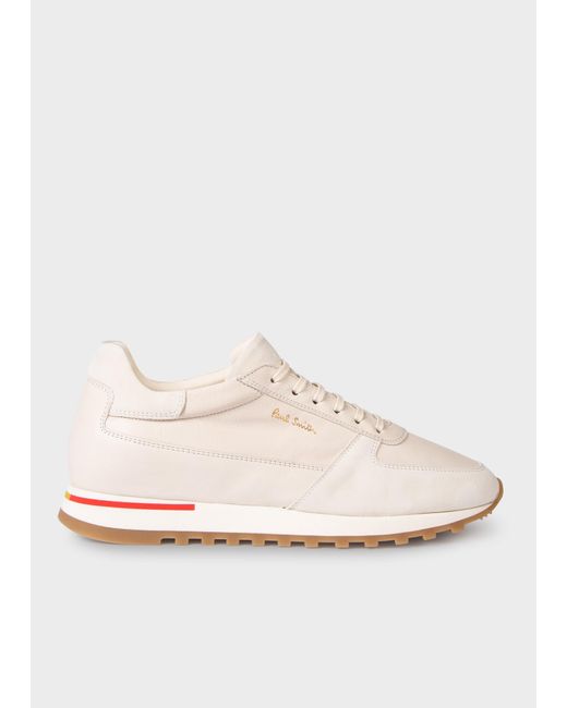 Paul Smith Natural Off-white Eco Leather 'velo' Sneakers