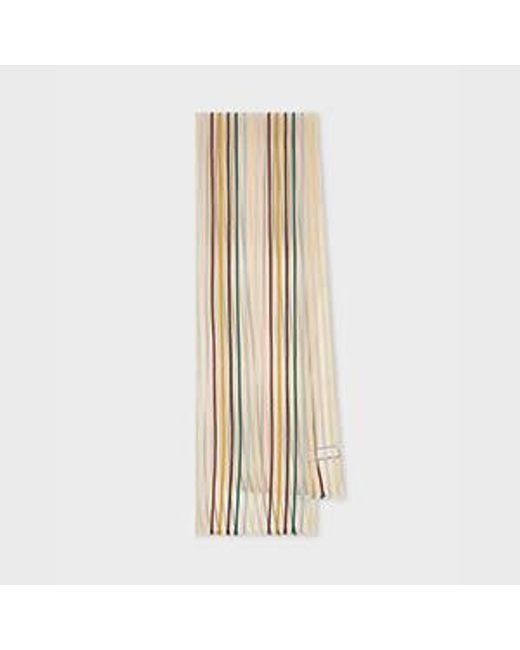 Paul Smith Metallic Sheer 'Signature Stripe' Scarf