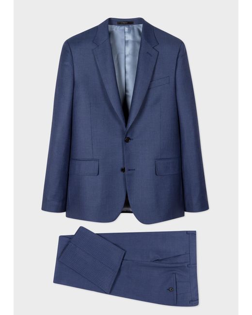 Paul Smith The Soho - Tailored-fit Blue Birdseye Wool Suit for men