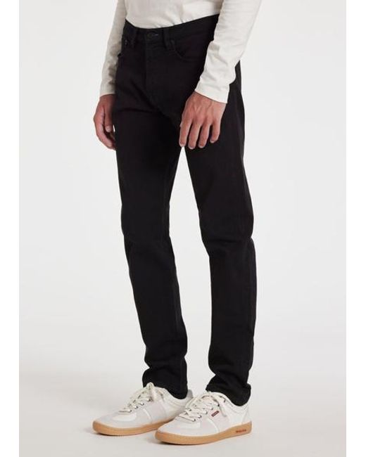 Paul Smith Paul Smith Tapered-fit Black Garment-dye Jeans for men