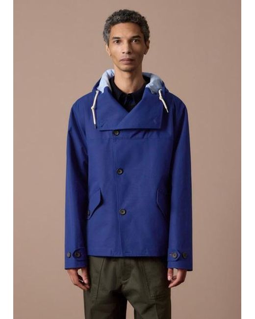 Paul Smith Blue Cotton Hooded Jacket for men