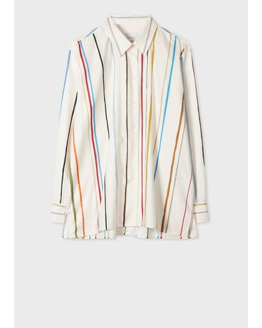Paul Smith Natural Cream 'Painted Stripe' Shirt