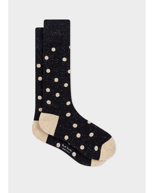 Paul Smith Black Polka Dot Cotton-blend Socks for men