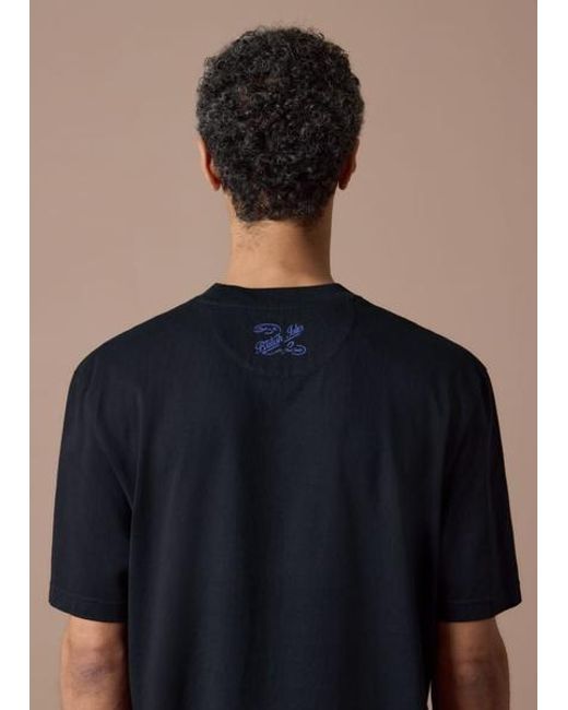 Paul Smith Blue Heavy Weight Cotton T-Shirt for men