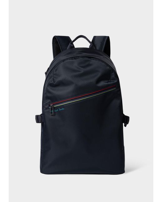 PS by Paul Smith Navy 'sports Stripe' Nylon Backpack Blue for men