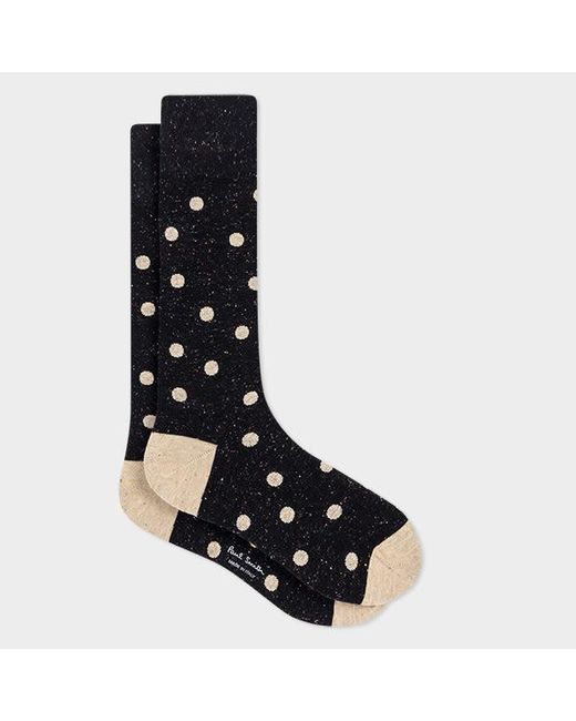 Paul Smith Black Polka Dot Cotton-blend Socks for men