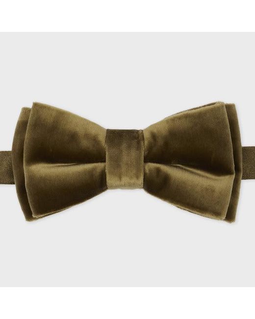 Paul Smith Brown Velvet Pre-Tied Bow Tie for men