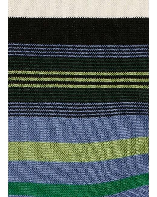 Paul Smith Blue Cotton-Blend Multi Stripe Socks for men