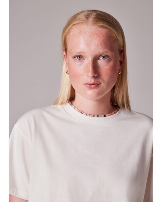 Paul Smith Pink 'Swirl' Neck T-Shirt