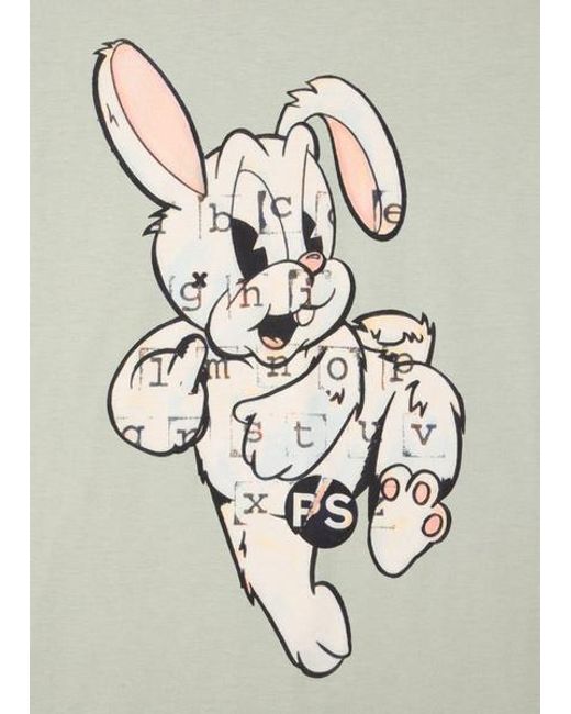 Paul Smith White Pale 'Bunny' Print T-Shirt for men