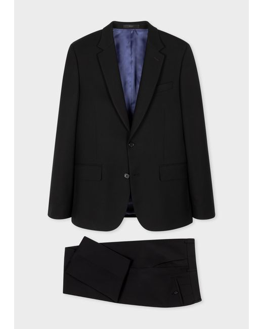 Paul Smith The Soho - Tailored-fit Black Wool 'a Suit To Travel In' for men