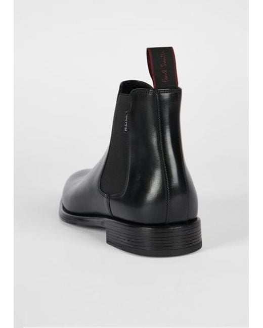 Paul Smith Black Leather 'Augustus' Boots for men