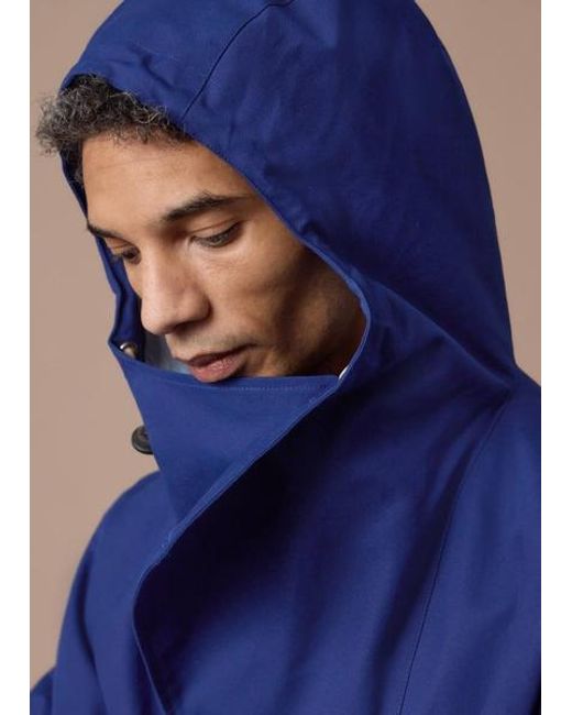 Paul Smith Blue Cotton Hooded Jacket for men