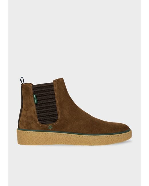 Paul Smith Brown Tan Suede 'Bash' Boots for men