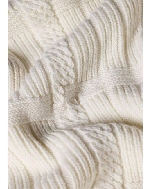 Paul Smith Natural Merino Cable Check Sweater for men