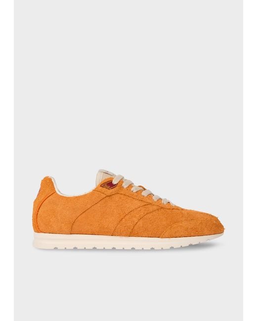 Paul Smith Orange Suede 'Minky' Trainers for men